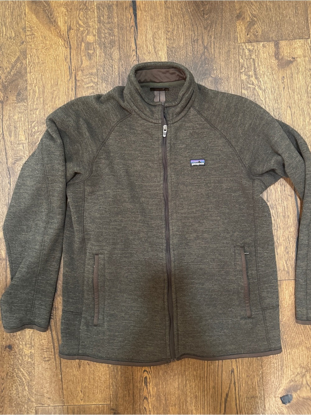 Patagonia Brown Olive Full-Zip Fleece